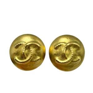 Chanel Cc Logo Earrings Gold-Tone Metal #246829C79B
